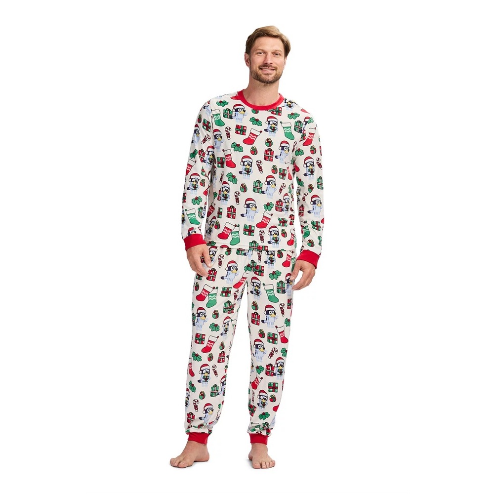 NWT Bluey Family Sleep Men's 2-Piece Pajama Set